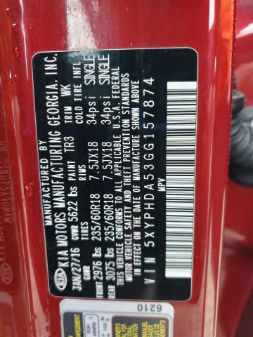 2016 KIA SORENTO EX - 5XYPHDA53GG157874