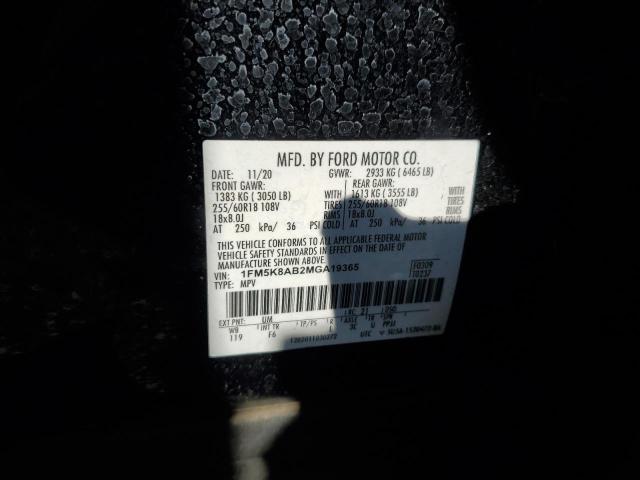 2021 FORD EXPLORER POLICE INTERCEPTOR 1FM5K8AB2MGA19365