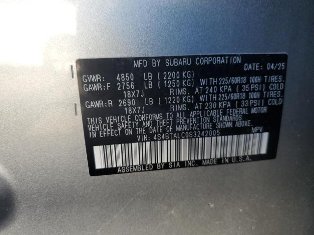 2025 SUBARU OUTBACK ON 4S4BTALC0S3242005