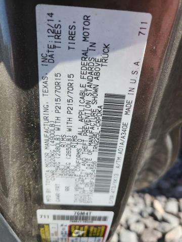 2015 TOYOTA TACOMA ACC 5TFTX4CN8FX054556