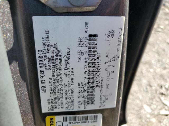 2017 FORD FUSION TIT - 3FA6P0K98HR112967