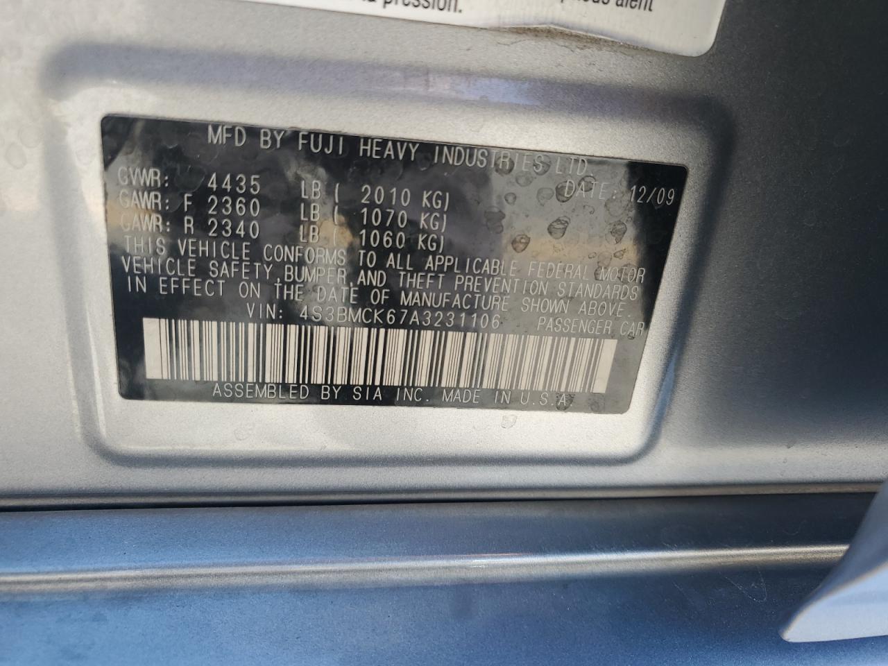 SUBARU LEGACY 2.5I LIMITED