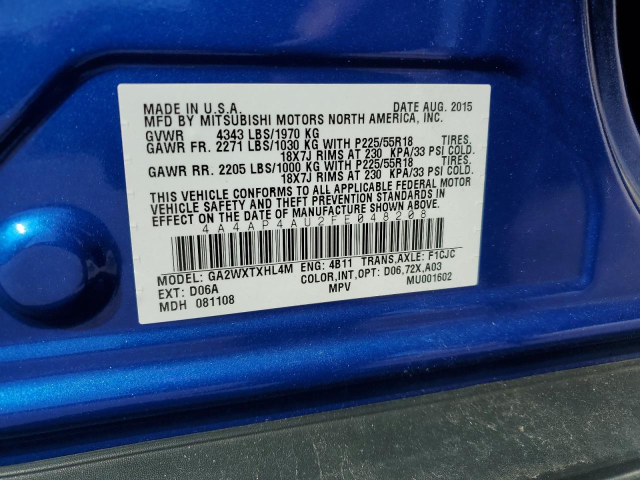 MITSUBISHI OUTLANDER SE