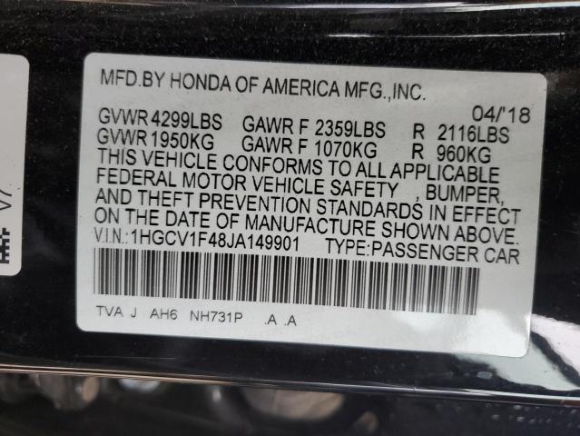 2018 HONDA ACCORD EX - 1HGCV1F48JA149901