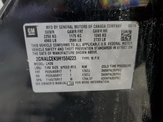 2017 CHEVROLET EQUINOX LT #3296220409