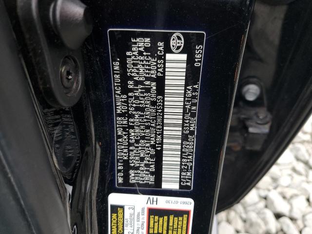 2017 TOYOTA AVALON XLE - 4T1BK1EB3HU245359