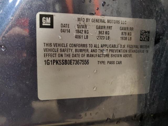 2014 CHEVROLET CRUZE LT - 1G1PK5SB0E7367556