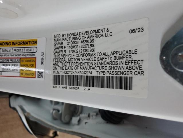 2023 HONDA ACCORD HYB 1HGCY2F74PA042974