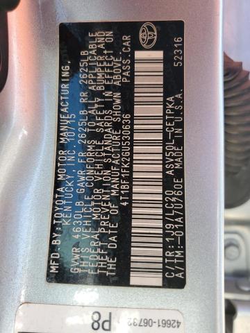 2016 TOYOTA CAMRY LE 4T1BF1FK2GU530636