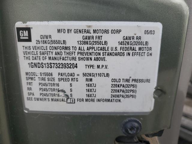 2003 CHEVROLET TRAILBLAZE #3304556474