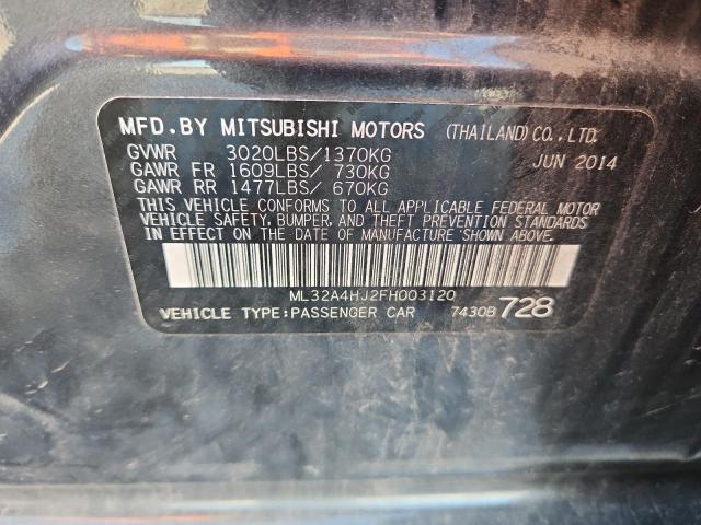 2015 MITSUBISHI MIRAGE ES ML32A4HJ2FH003120