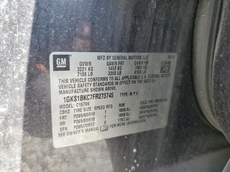 2015 GMC YUKON SLT - 1GKS1BKC7FR273745