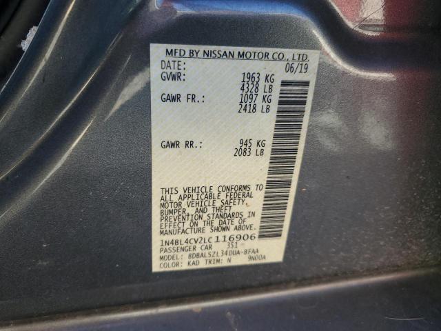 2020 NISSAN ALTIMA SR - 1N4BL4CV2LC116906