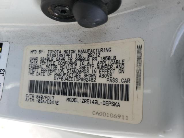 2013 TOYOTA COROLLA BASE #3298285025