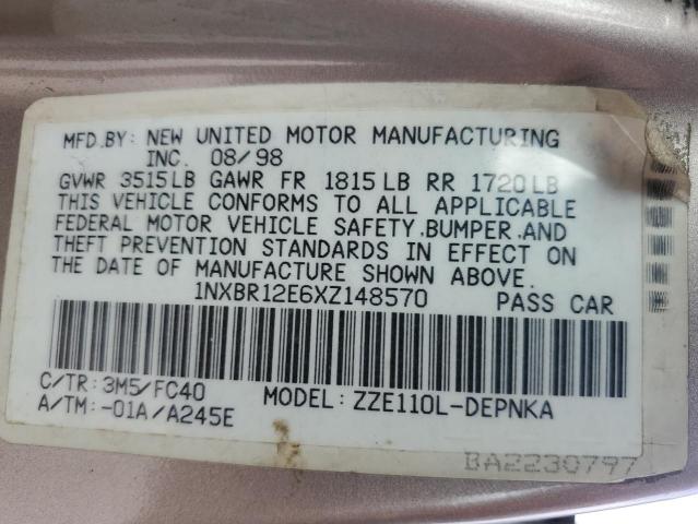 1999 TOYOTA COROLLA VE #3286525146