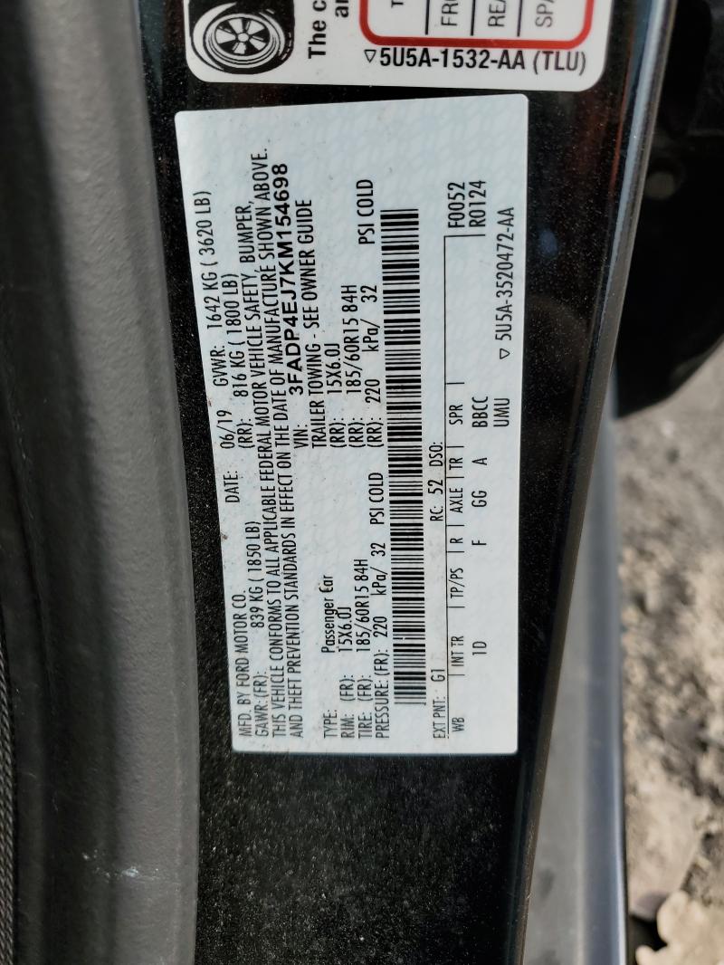 2019 FORD FIESTA SE - 3FADP4EJ7KM154698