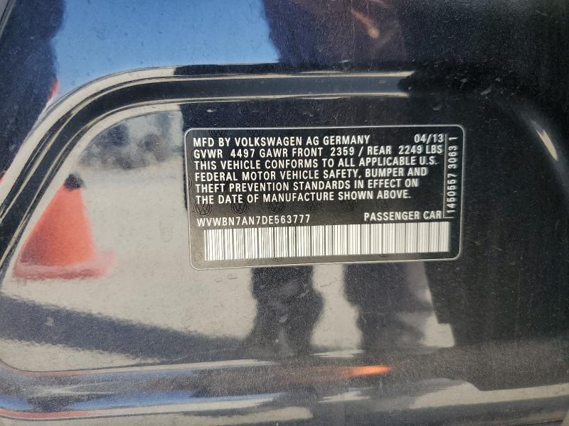 2013 VOLKSWAGEN CC SPORT - WVWBN7AN7DE563777