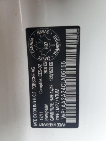 2012 PORSCHE CAYENNE - WP1AA2A24CLA06155