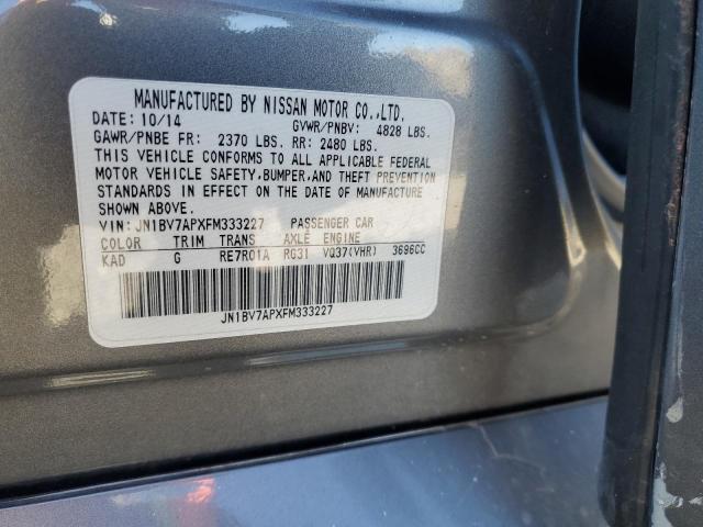 2015 INFINITI Q50 BASE JN1BV7APXFM333227