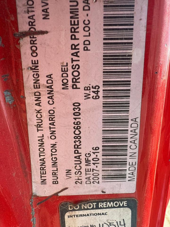 Lot #3264459411 2008 INTERNATIONAL PROSTAR PR