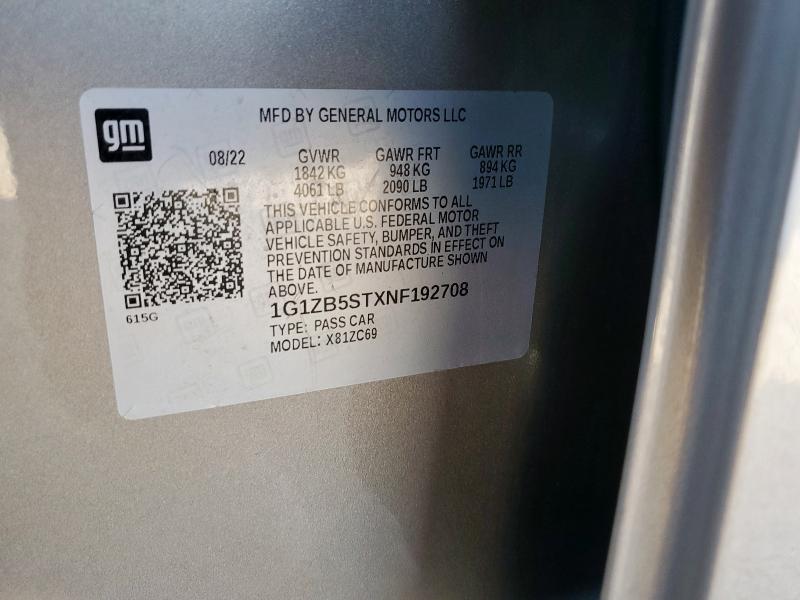 2022 CHEVROLET MALIBU LS - 1G1ZB5STXNF192708