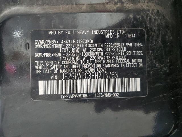 2015 SUBARU XV CROSSTR JF2GPAPC3FH213763