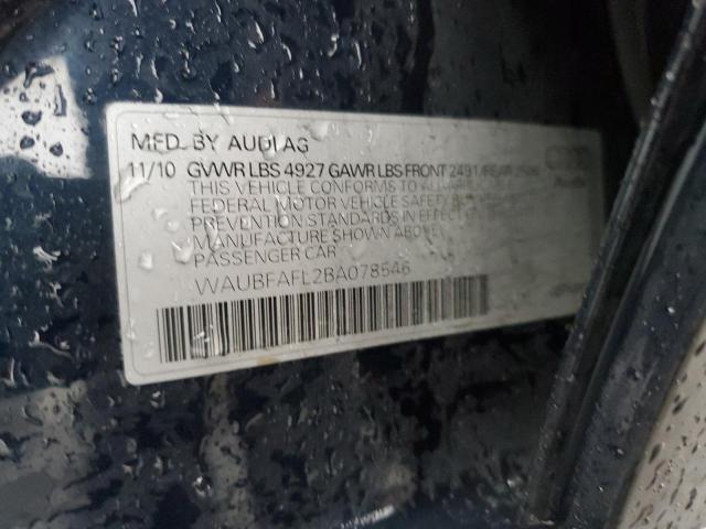 2011 AUDI A4 PREMIUM - WAUBFAFL2BA078546