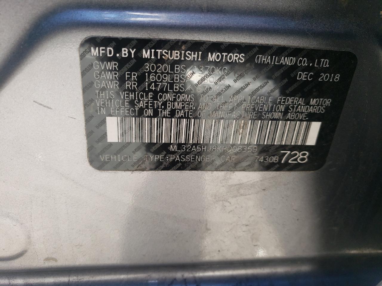 MITSUBISHI MIRAGE LE