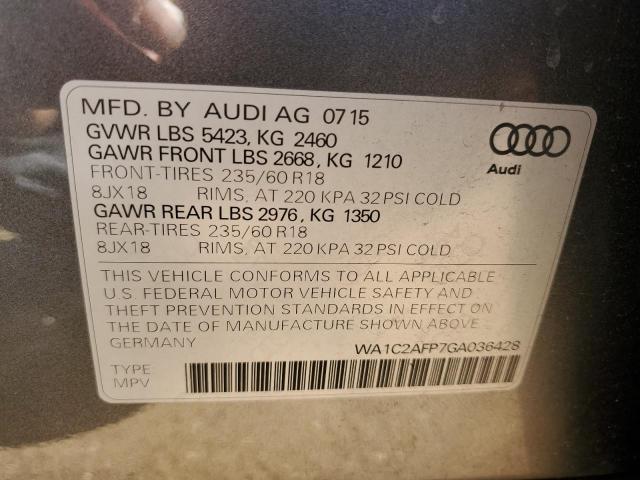 2016 AUDI Q5 PREMIUM - WA1C2AFP7GA036428