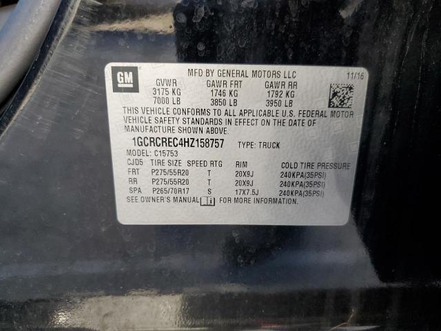 2017 CHEVROLET SILVERADO - 1GCRCREC4HZ158757