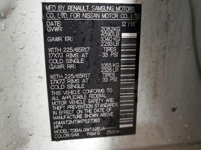 2019 NISSAN ROGUE S - KNMAT2MT9KP527363