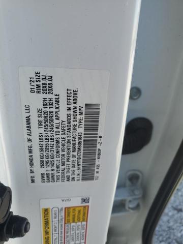 2021 HONDA PILOT BLAC 5FNYF6H72MB051643