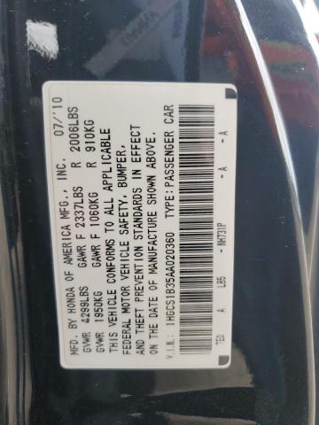 2010 HONDA ACCORD LX #3303846533