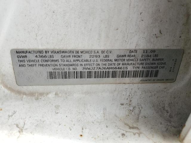 2010 VOLKSWAGEN JETTA S - 3VWJZ7AJ6AM064615