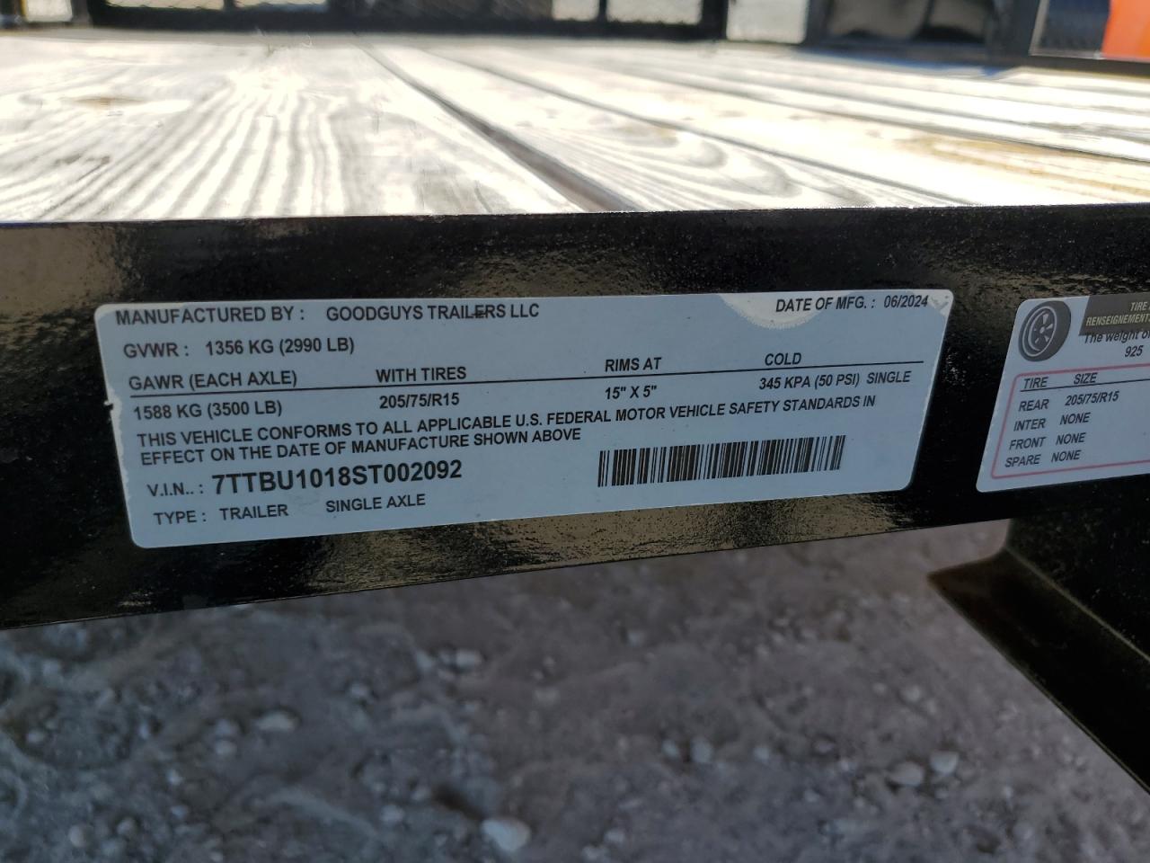 Lot #3268293029 2025 GOOD GUYS TRAILER