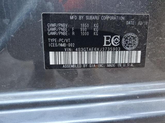 2018 SUBARU IMPREZA PR - 4S3GTAE6XJ3735903