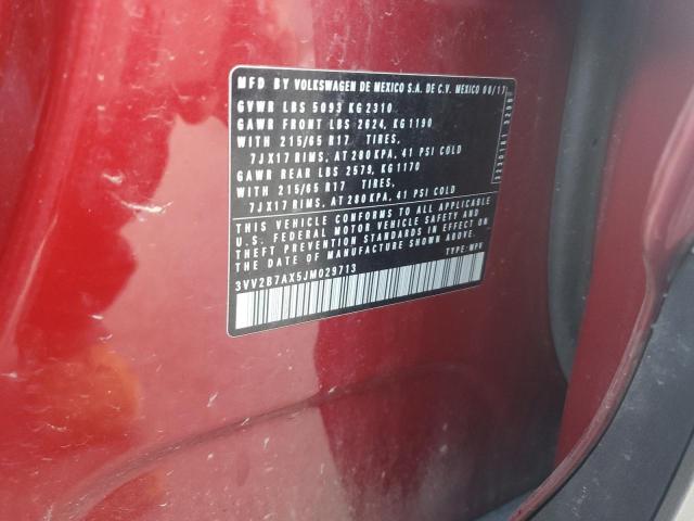 2018 VOLKSWAGEN TIGUAN SE - 3VV2B7AX5JM029713