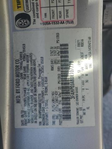 2011 FORD FUSION SEL - 3FAHP0JA8BR107778