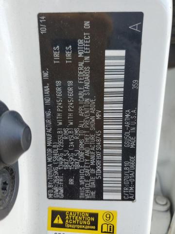 2015 TOYOTA HIGHLANDER - 5TDKKRFHXFS048745