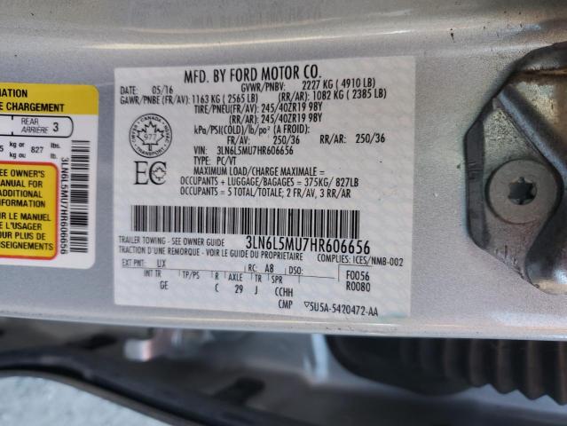 2017 LINCOLN MKZ HYBRID - 3LN6L5MU7HR606656