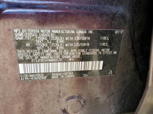 2017 TOYOTA RAV4 SE - 2T3JFREV4HW680570