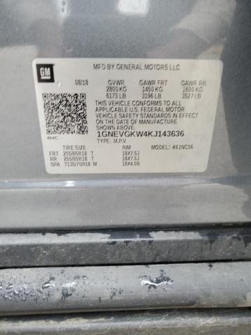 2019 CHEVROLET TRAVERSE L #3296314419