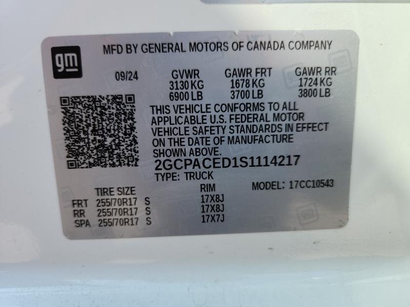 2025 CHEVROLET SILVRDO LT 2GCPACED1S1114217