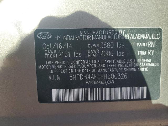 2015 HYUNDAI ELANTRA SE #3284831533