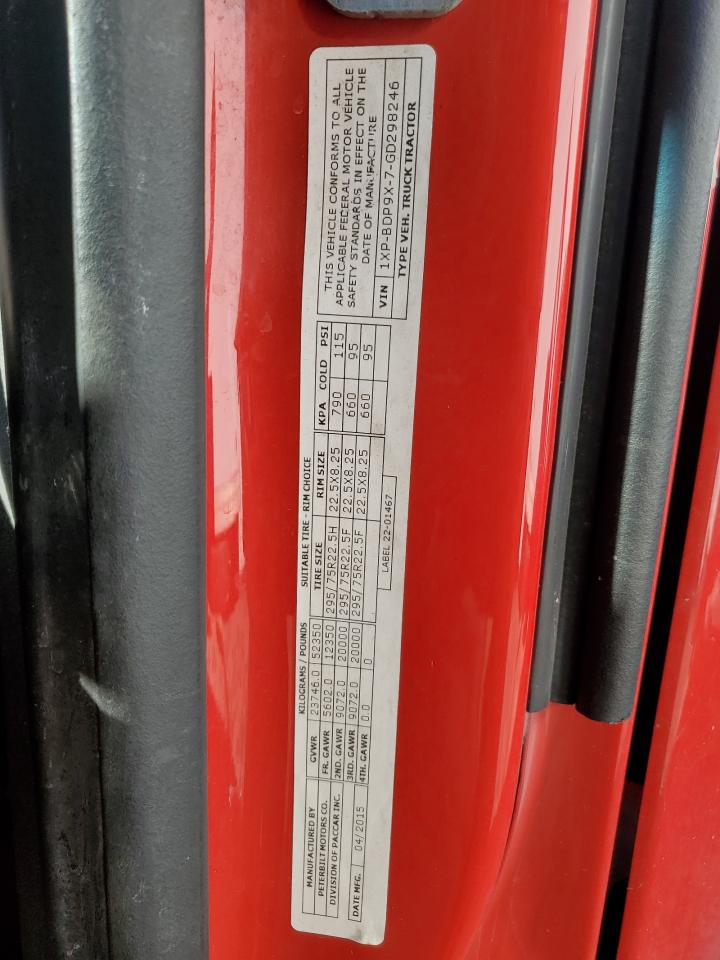 Lot #3268962003 2016 PETERBILT 579