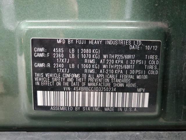 2013 SUBARU OUTBACK 2. - 4S4BRBCC1D3250234