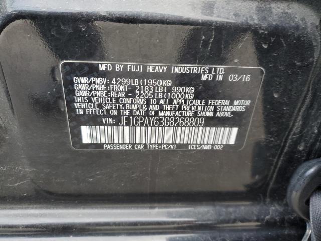 2016 SUBARU IMPREZA SP JF1GPAY63G8268809