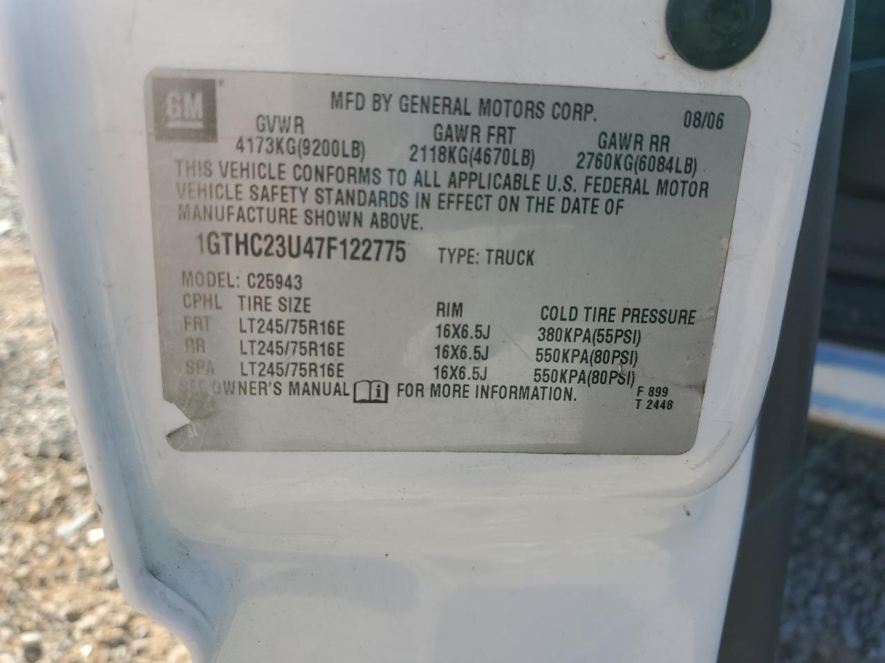 Lot #3275609814 2007 GMC SIERRA C25