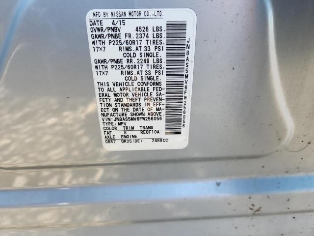 2015 NISSAN ROGUE SELE JN8AS5MV6FW256056