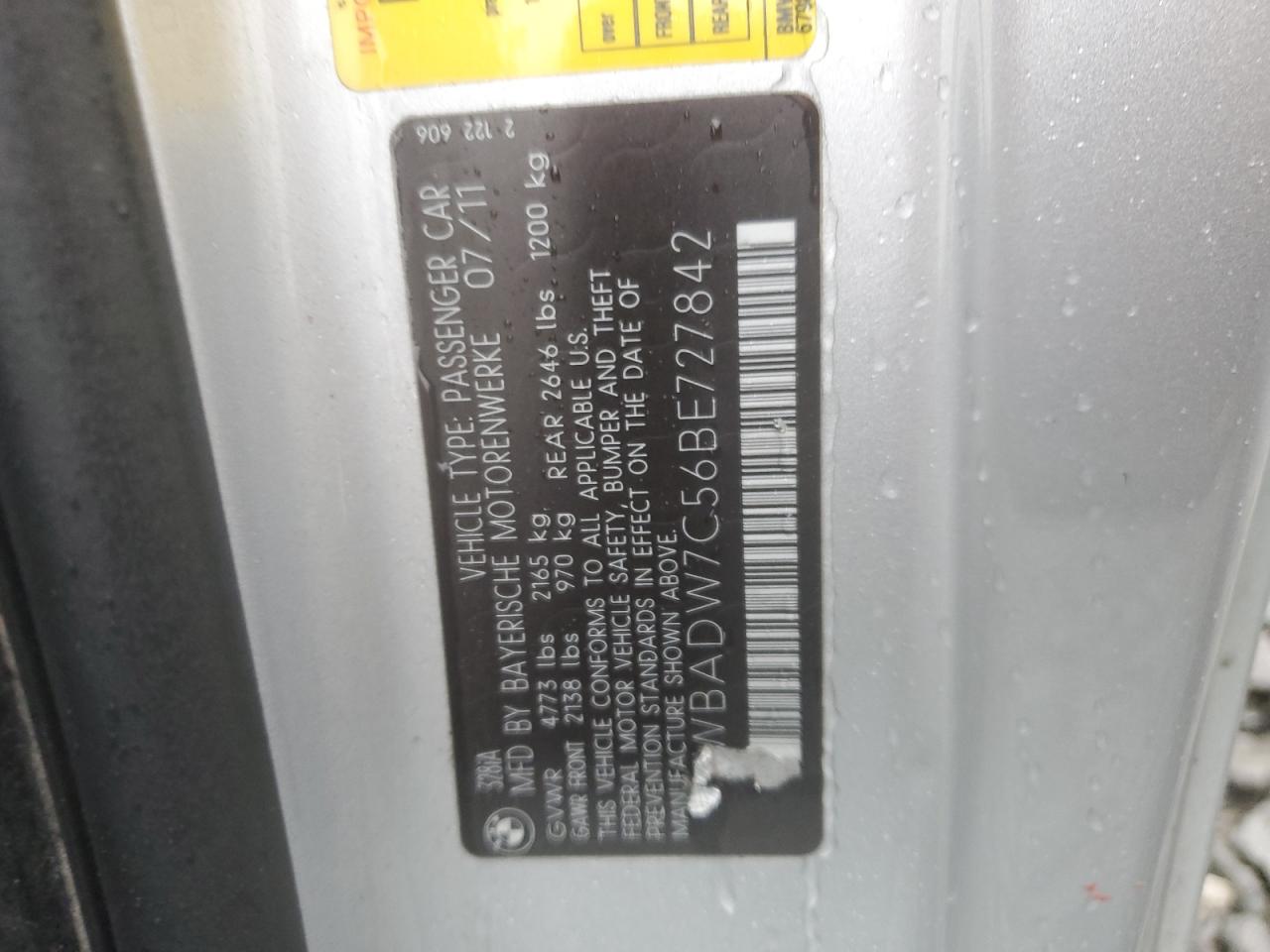 Lot #3304538453 2011 BMW 328 I SULE